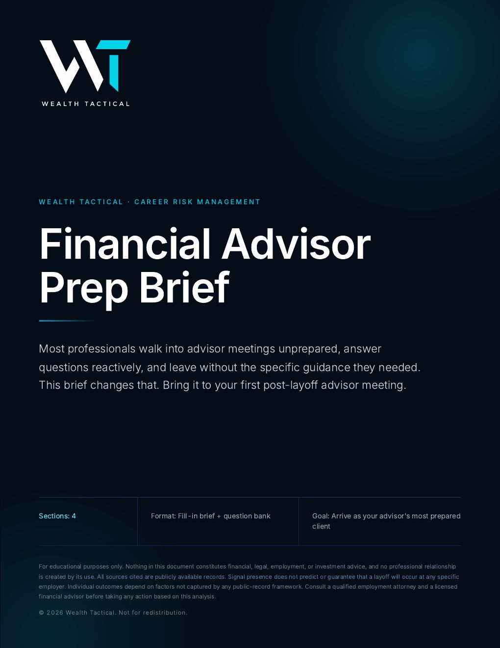 Cover of The Financial Advisor Prep Brief