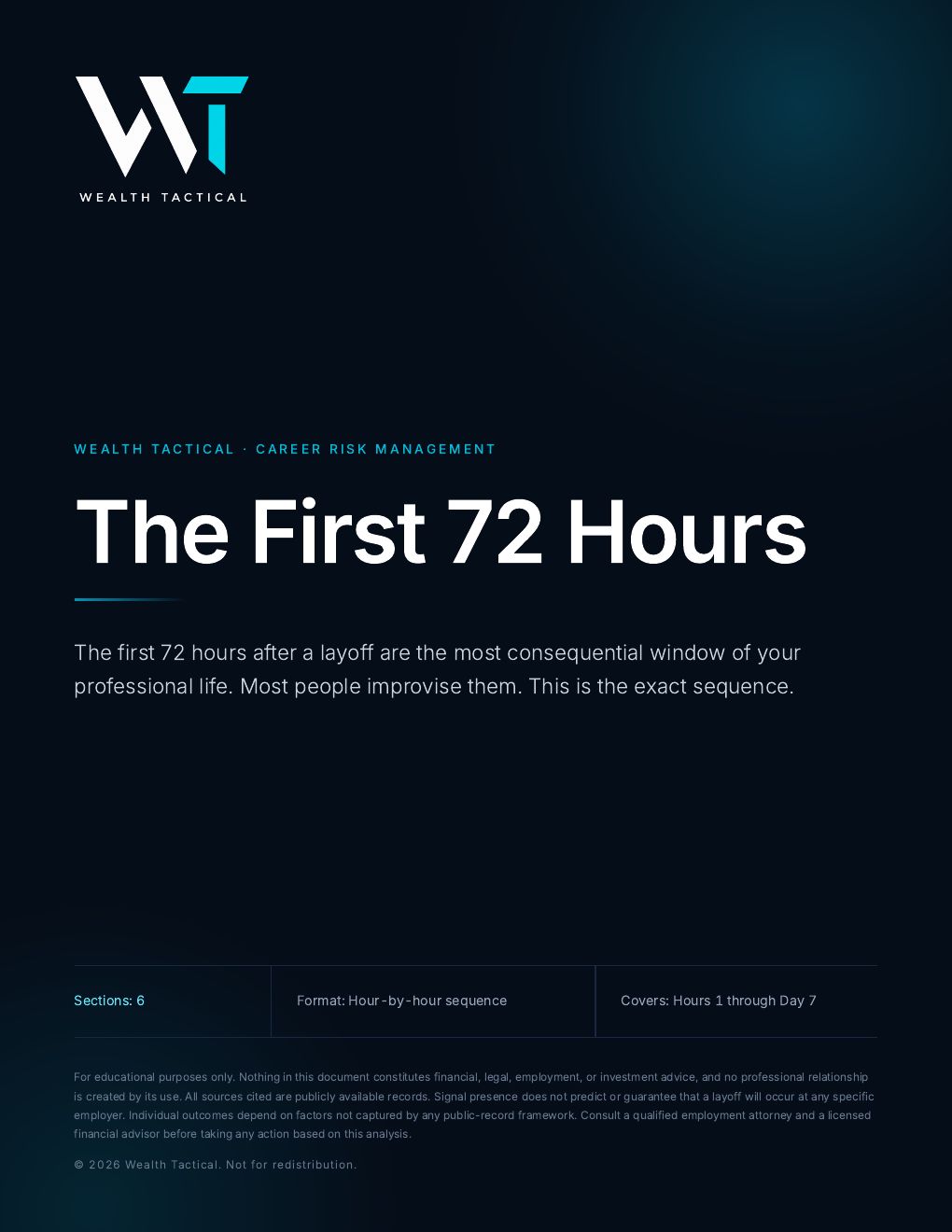 Cover of The First 72 Hours