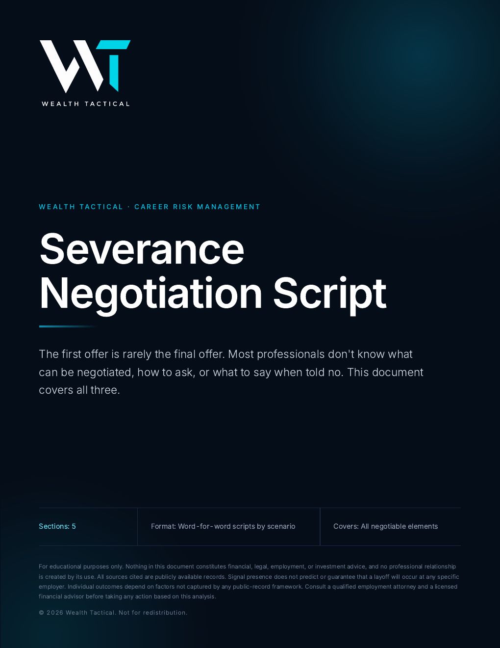 Cover of The Severance Negotiation Scripts