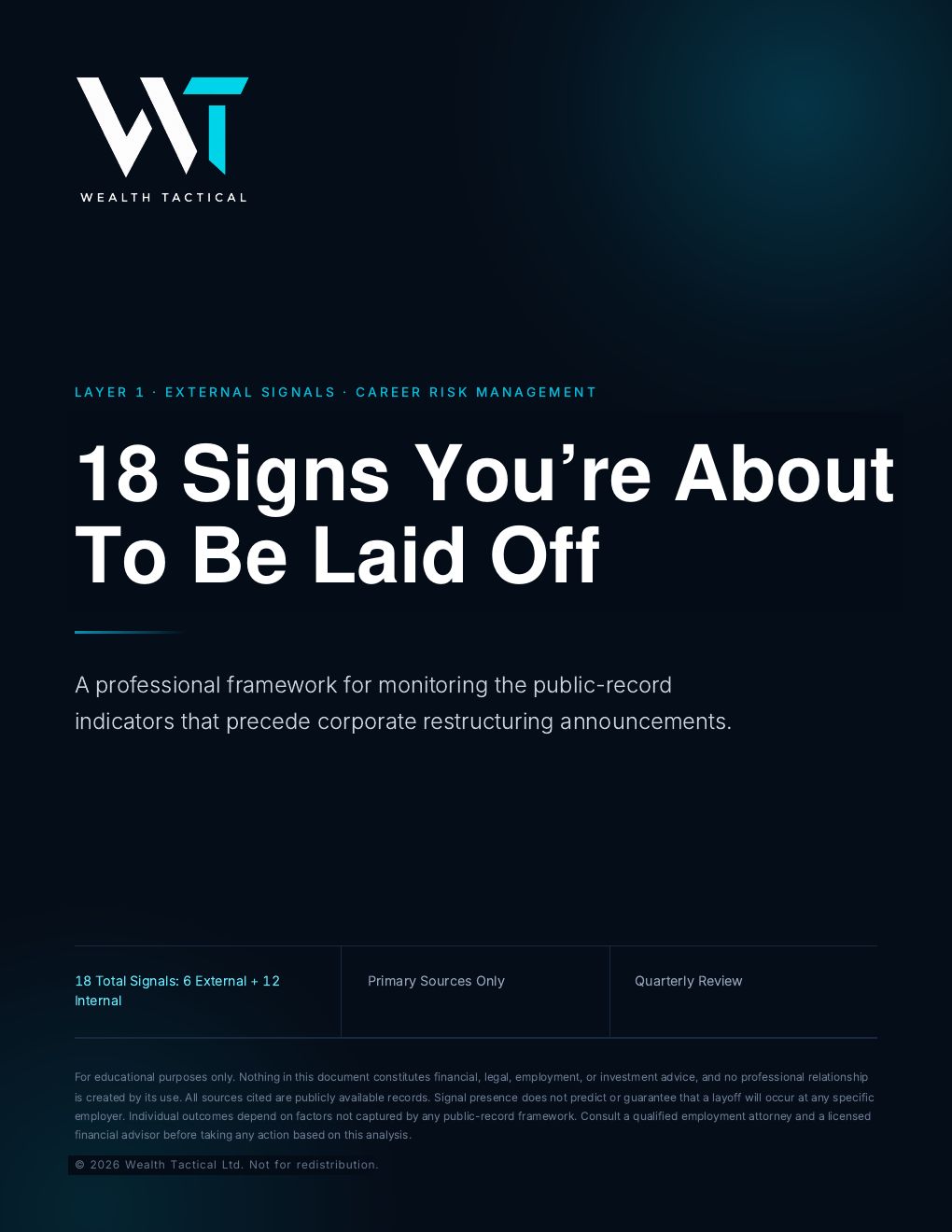 Cover of 18 Signs You're About to Be Laid Off